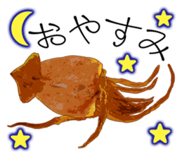 Dried cuttlefish sticker #12279919