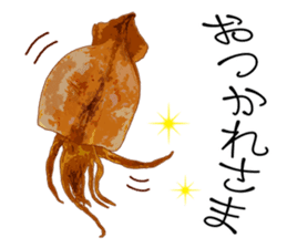 Dried cuttlefish sticker #12279920