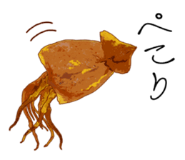 Dried cuttlefish sticker #12279921