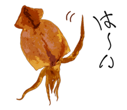 Dried cuttlefish sticker #12279922