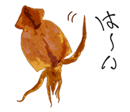 Dried cuttlefish sticker #12279922