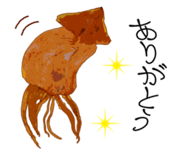 Dried cuttlefish sticker #12279923