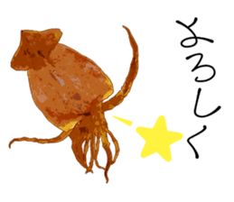 Dried cuttlefish sticker #12279924