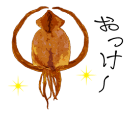 Dried cuttlefish sticker #12279927