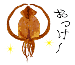 Dried cuttlefish sticker #12279927