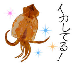 Dried cuttlefish sticker #12279929