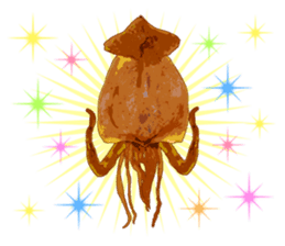 Dried cuttlefish sticker #12279931