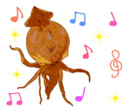 Dried cuttlefish sticker #12279933