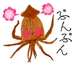 Dried cuttlefish sticker #12279944