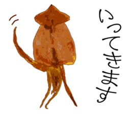 Dried cuttlefish sticker #12279950