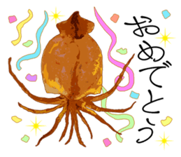 Dried cuttlefish sticker #12279954