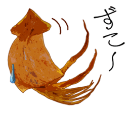Dried cuttlefish sticker #12279955