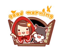 Little Red Riding Hood & Wolf Animated sticker #12280382