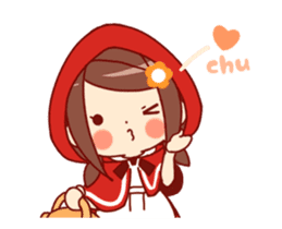 Little Red Riding Hood & Wolf Animated sticker #12280384