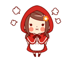 Little Red Riding Hood & Wolf Animated sticker #12280390