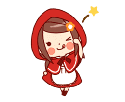 Little Red Riding Hood & Wolf Animated sticker #12280392