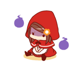 Little Red Riding Hood & Wolf Animated sticker #12280394