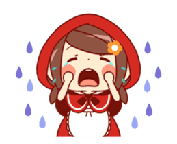 Little Red Riding Hood & Wolf Animated sticker #12280395