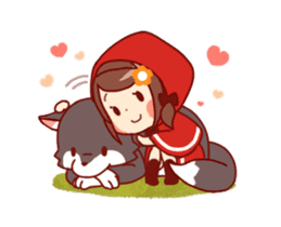 Little Red Riding Hood & Wolf Animated sticker #12280397