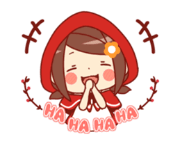 Little Red Riding Hood & Wolf Animated sticker #12280398