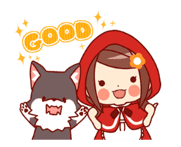 Little Red Riding Hood & Wolf Animated sticker #12280401