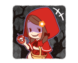 Little Red Riding Hood & Wolf Animated sticker #12280402
