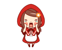 Little Red Riding Hood & Wolf Animated sticker #12280403