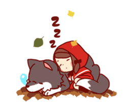 Little Red Riding Hood & Wolf Animated sticker #12280405