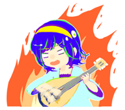 Mandolin girls sticker #12280782