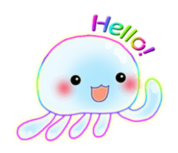 Cute jellyfish 2(semitransparent) sticker #12280790