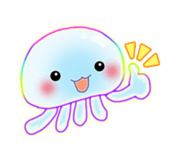 Cute jellyfish 2(semitransparent) sticker #12280791