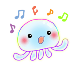 Cute jellyfish 2(semitransparent) sticker #12280798