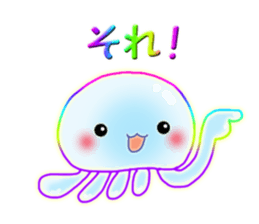 Cute jellyfish 2(semitransparent) sticker #12280800