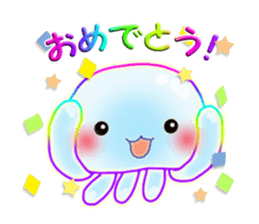 Cute jellyfish 2(semitransparent) sticker #12280803