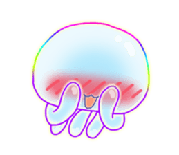 Cute jellyfish 2(semitransparent) sticker #12280804