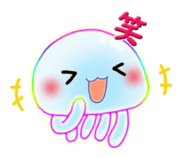 Cute jellyfish 2(semitransparent) sticker #12280810