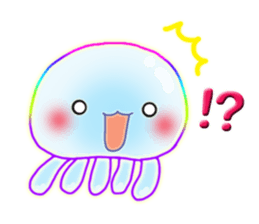 Cute jellyfish 2(semitransparent) sticker #12280811