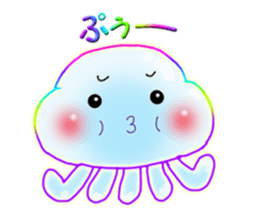 Cute jellyfish 2(semitransparent) sticker #12280813