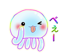 Cute jellyfish 2(semitransparent) sticker #12280814