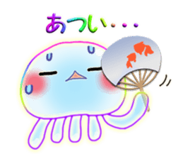 Cute jellyfish 2(semitransparent) sticker #12280823