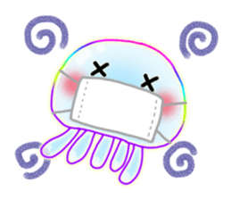 Cute jellyfish 2(semitransparent) sticker #12280824