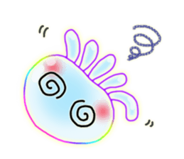 Cute jellyfish 2(semitransparent) sticker #12280825
