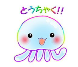Cute jellyfish 2(semitransparent) sticker #12280828