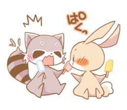 LOVE!Raccoons&Rabbit4 sticker #12281879
