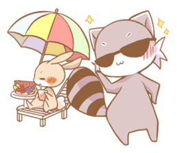 LOVE!Raccoons&Rabbit4 sticker #12281883