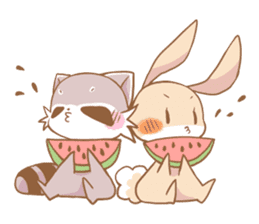 LOVE!Raccoons&Rabbit4 sticker #12281888