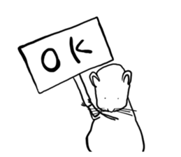 White squeak squeak sticker #12283999