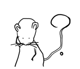 White squeak squeak sticker #12284000