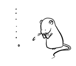 White squeak squeak sticker #12284011