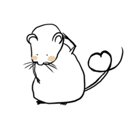 White squeak squeak sticker #12284012